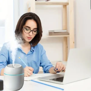 Humidifier with Warm LED Outline USB Portable Air Humidifier Essential Oil Diffuser Modes Auto Off With LED Light For Ho