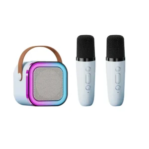 Mini Portable Karaoke Bluetooth Speaker with 2 Mike Audio Integrated Microphone Home Karaoke Wireless Bluetooth Speaker(