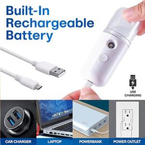Nano Facial Mist Sprayer, 30ml Handy Atomization Machine Face Moisturizing Hydration USB Charging (random color)