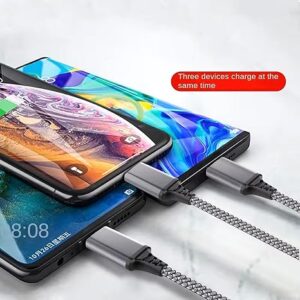 (AZ 555 )3 In 1 Fast Charging Cable Cord For iPhone Micro USB Type C Charger Cable Multi Port Multiple Usb Charging Wire