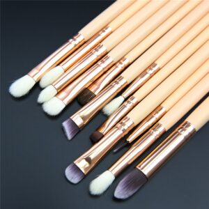 Make Up Eye Brushes Set, Lover Bar 15pcs Makeup Brush- with Travel Organizer with pouch(random color)