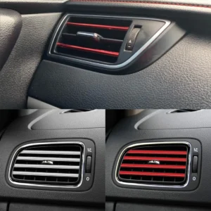 Car air-conditioning grill moulding for decorating ,Car AC Decor Strip Only Red colour
