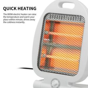 Electric Quartz stove Mini with 2 tubes-800W-2 power levels: 800W. Anti-tip, thermal protection