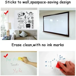 Artisan - Dry Erase Whiteboard Sticker Vinyl Sticker, Self-adhesive & reusable White Board Peel Stick for School,Off