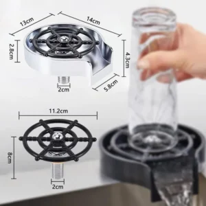 High Pressure Faucet Glass Rinser Automatic Cup Washer Bar Kitchen Beer KTV Milk Tea Cup Cleaner Tool Sink Accessories G