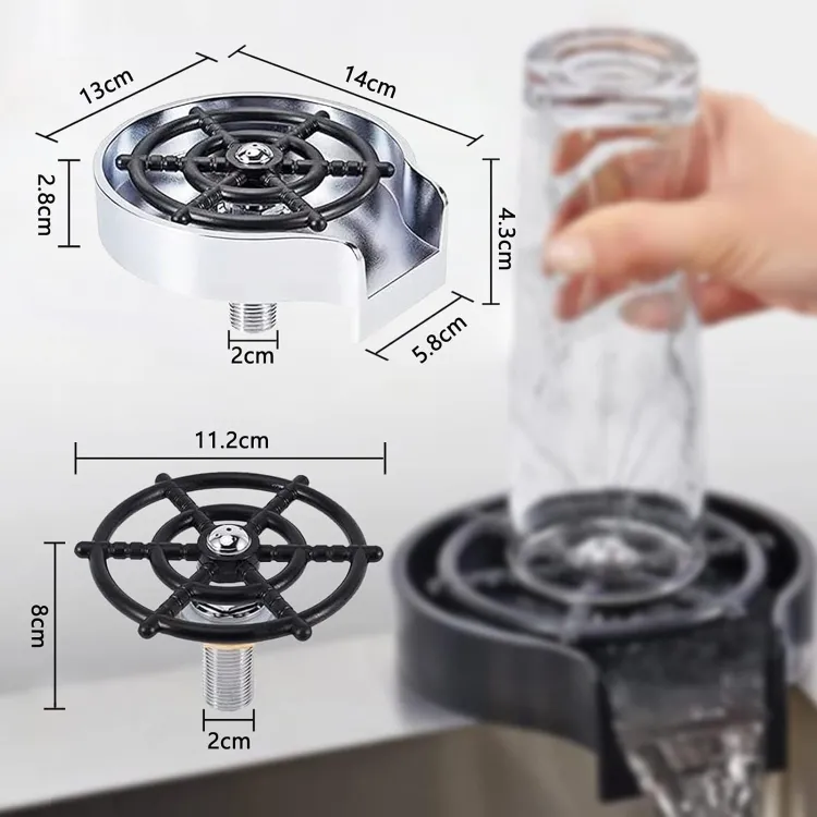 High Pressure Faucet Glass Rinser Automatic Cup Washer Bar Kitchen Beer KTV Milk Tea Cup Cleaner Tool Sink Accessories G