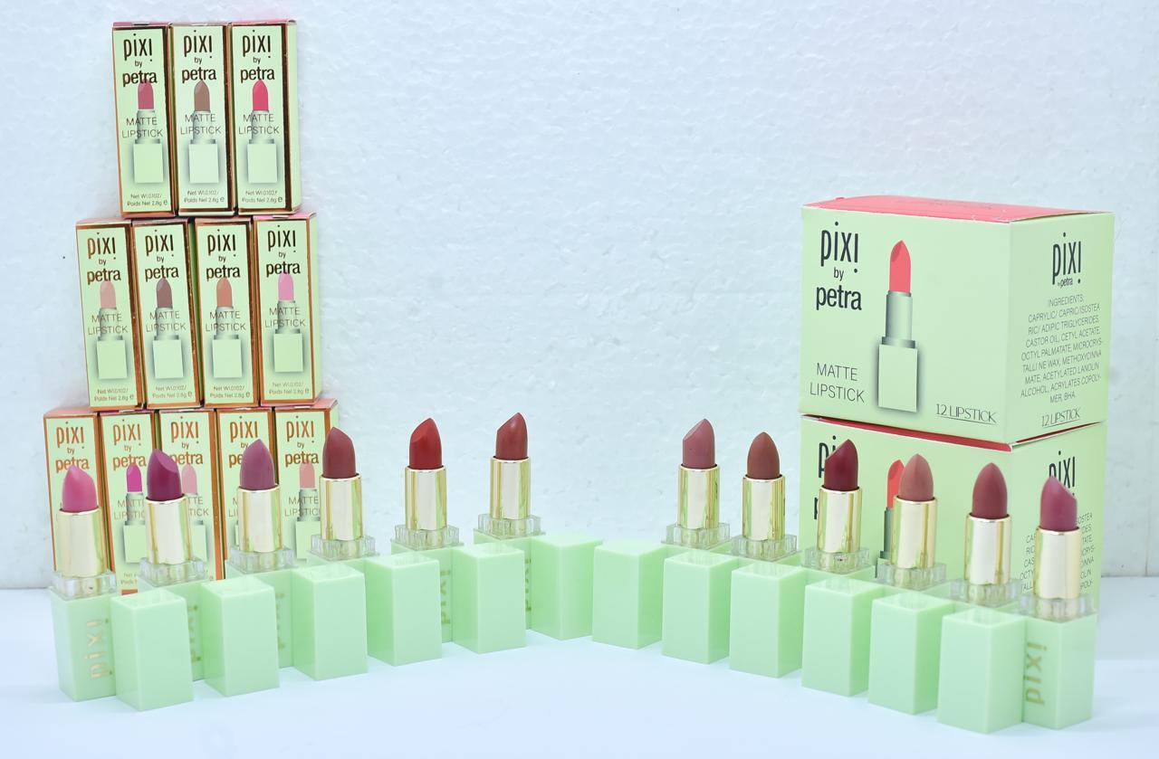 Pixi 12-Color Waterproof & Long-Lasting Lipstick Set - Vibrant, Smudge-Proof Shades for All-Day Wear