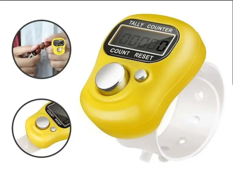 Digital Tasbeeh Counter - Mini Hand Ring Finger | Electronic Tool for Prayer Counting and Meditation(random color )