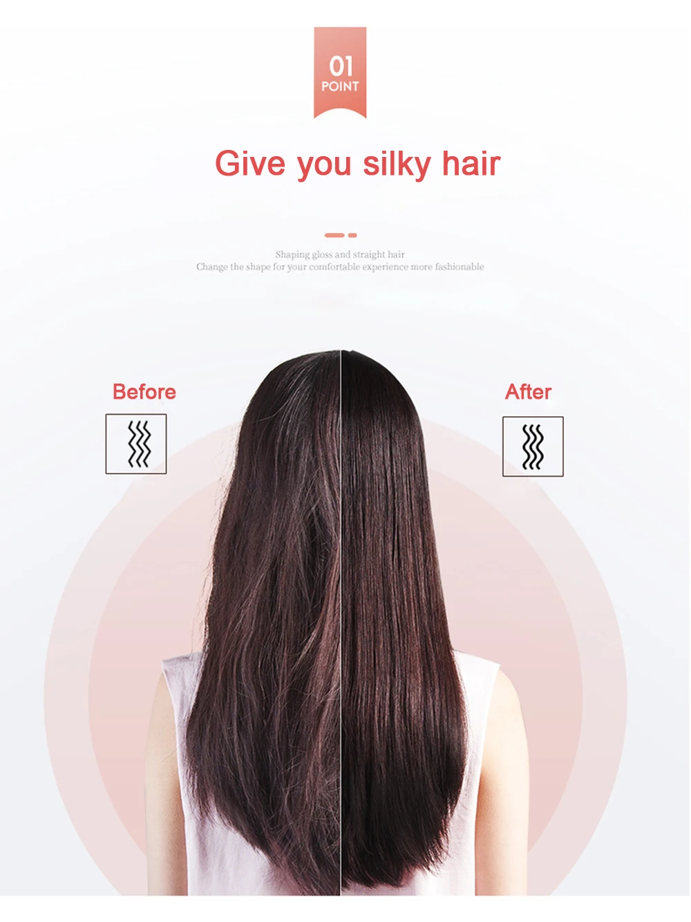 Hair Straightening Comb/Brush, Curling Comb Dual-Purpose Hair Straightener Styling Comb, Splint Does Not Damage The Inne