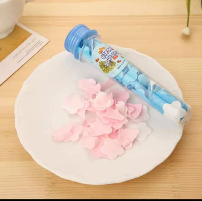 Travel Flower Paper Soap (Random color)