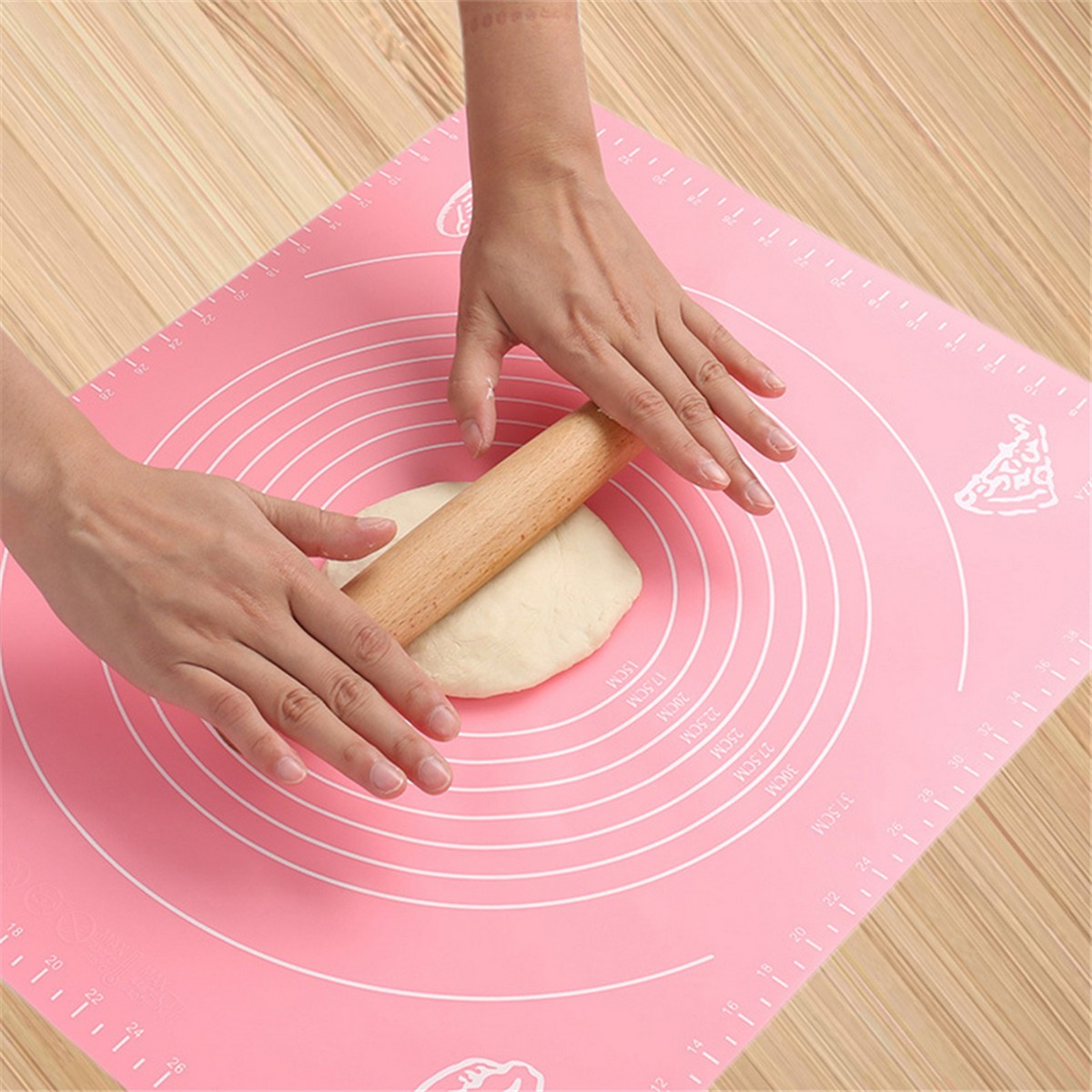 Silicone Baking Roti Mat With Measurements Heat Resistant | Non Stick Flour Rolling Mat | Baking Kneading Dough Pad Big