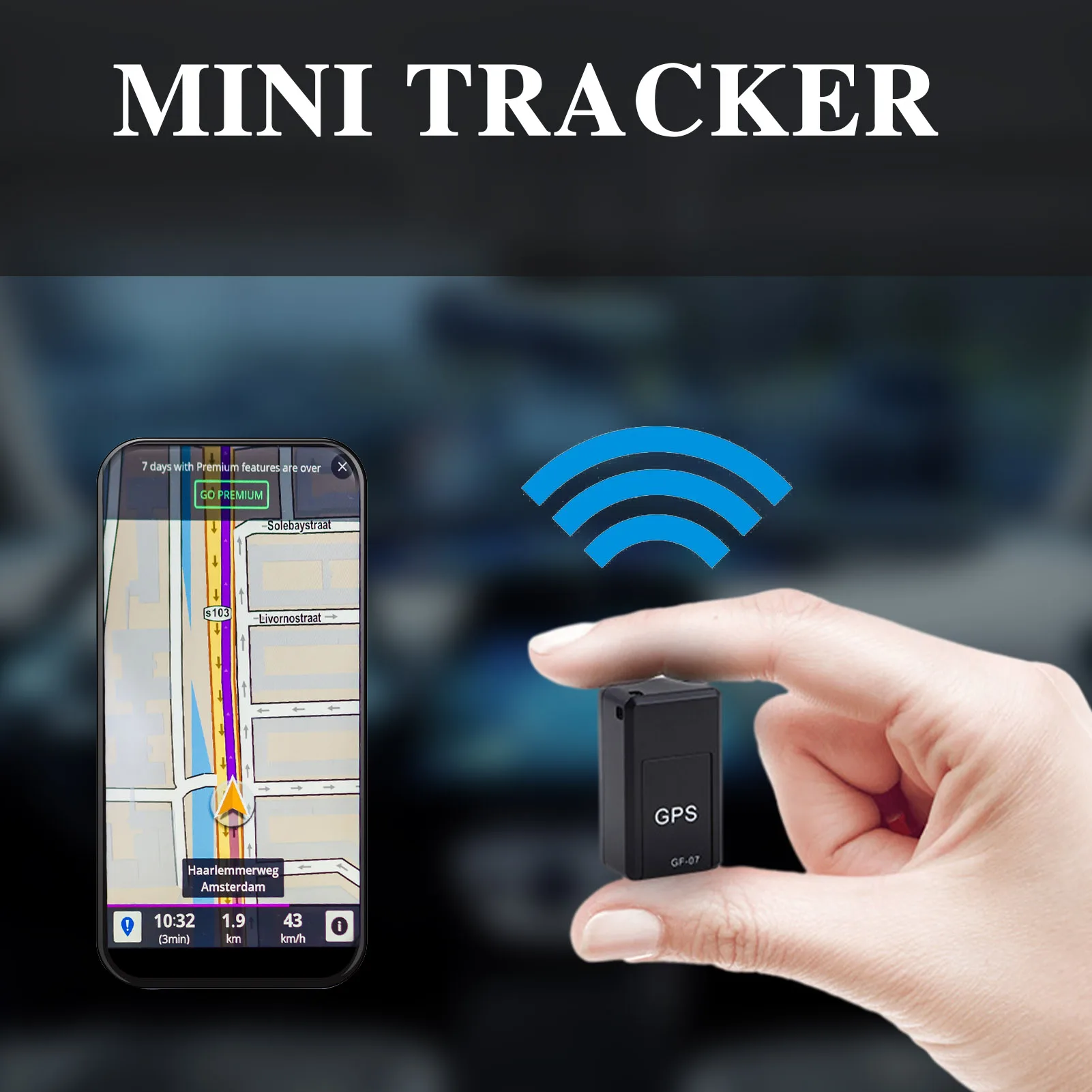 Get your GPS tracker | Mini Gps Tracker Magnetic | Gps Tracking Device Ideal For Kids, Elderly, Wallet, Luggage And Vehi