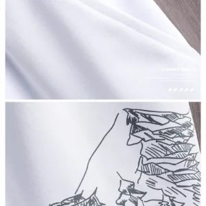 Summer white Astarya Tracksuit ( Tshirt + short) Fabric Polister