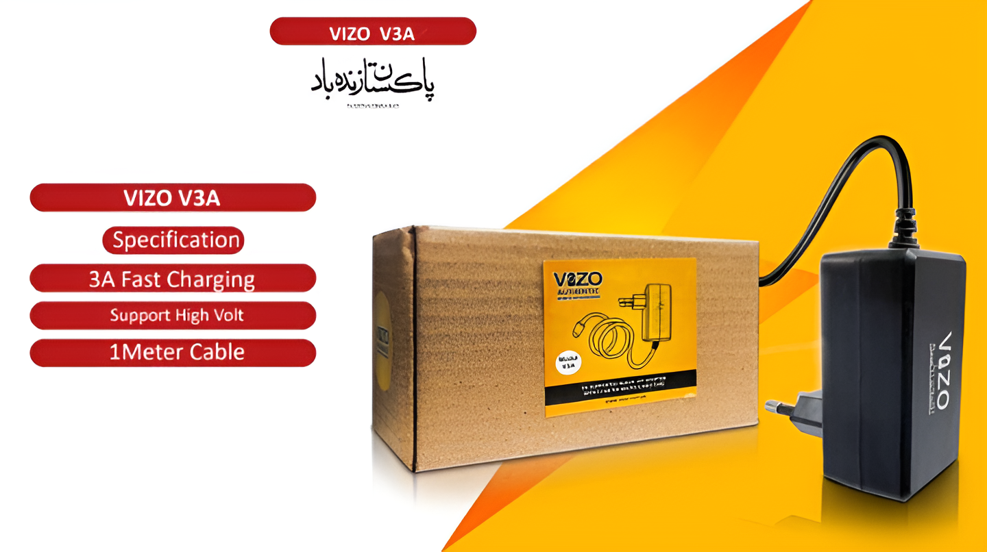 V3A Wall Charger with Built-In Micro USB Cable | Vizo V3A Charger - Best Quality Charger For Mobile Phone - Android Char
