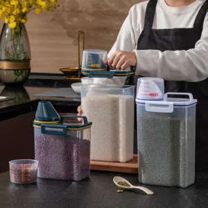 Container, 2kg Storage Container, Rice Storage Container, Dog Food, Cereal Containers, Storage Containers, with Measurin