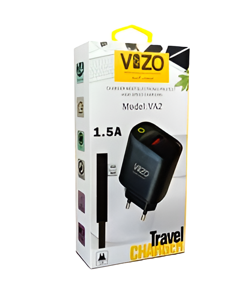 Va2 – Compact Micro USB Charger (Black) | Best Quality Charger - Vizo VA2 Charger - Vizo VA2 Micro USB Charger - Android