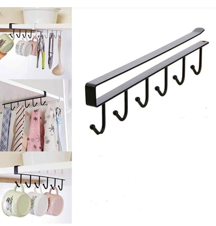10 hooks Mug Cups Wine Glasses Storage Hooks Kitchen Utensil Ties Belt and Scarf Organizer Hanging Hook Rack Holder Unde