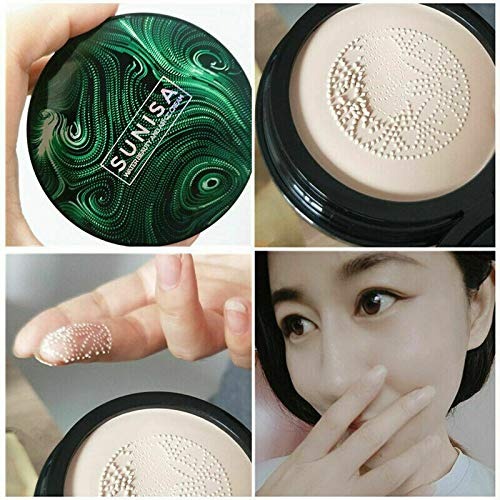 Sunisa Foundation Base 20g Waterproof Mushroom Head Air Cushion BB Cream Nude Liquid Foundations (with yanqina 36H liner