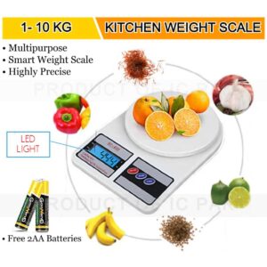 Imported Battery Operated Digital Weight Machine 10kg Digital Kitchen Scale Mini Weight Machine Weight Scale Vegetable D