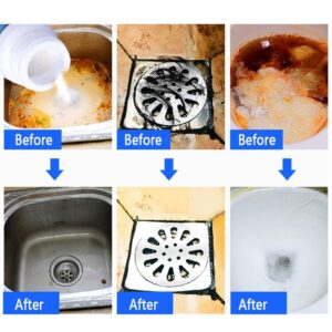 Powerful Toilet & Sink Clog Remover Drain Cleaner Powder, Pipe Quick Foaming Pipeline Dredger Toilet Clogging Dredgi