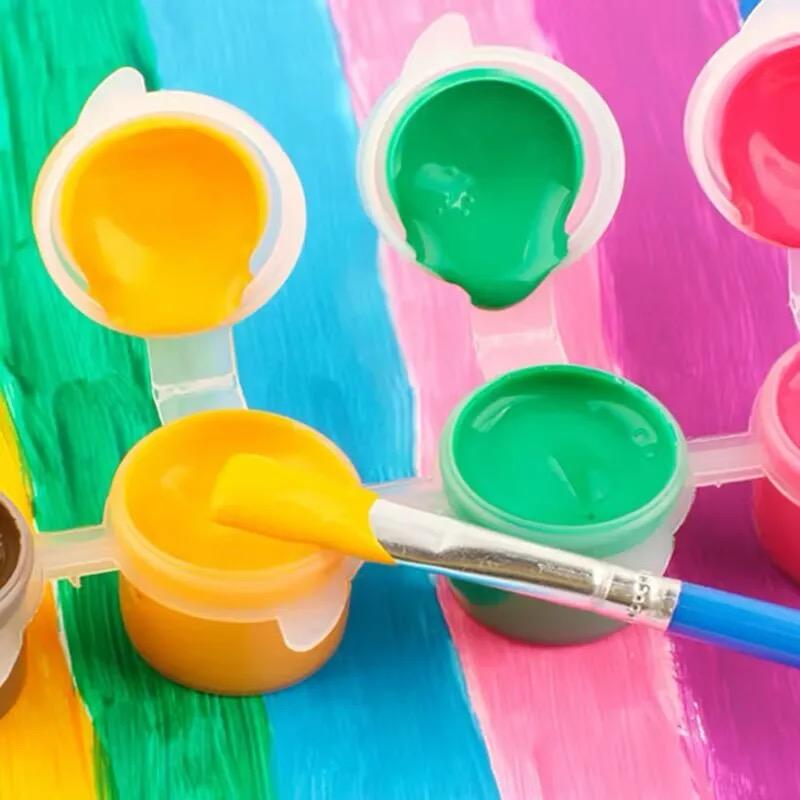 High Quality Non-toxic Kids Drawing Use 6 Pack Acrylic Paints Set 6 Colors 3ml