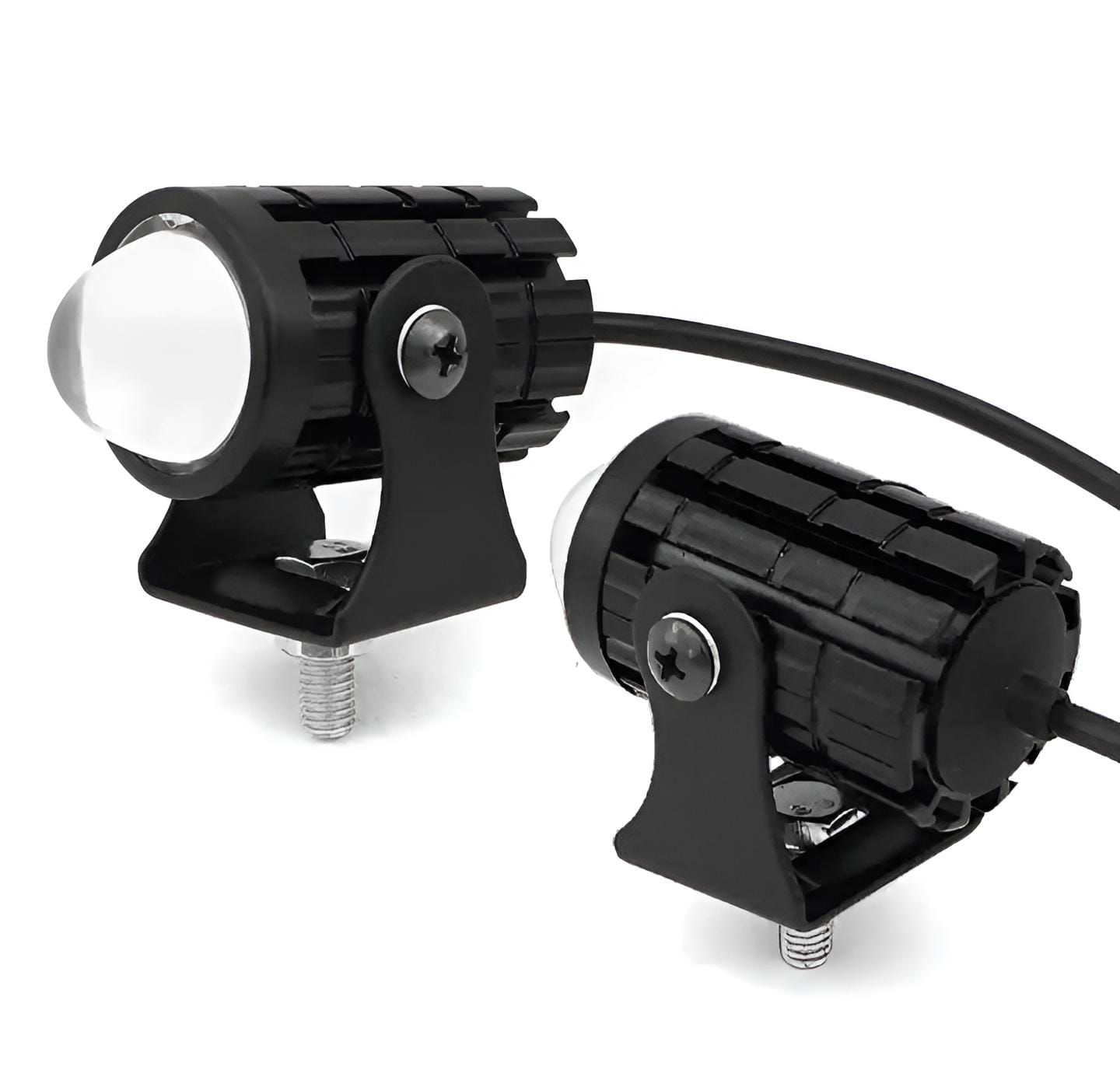 (1pcs) New Mini Driving Fog Light for All Motorcycle, Cars, Jeep Dual Function White-Yellow Lens Projectors Auxiliary Li