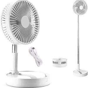Telescopic Folding Fan Summer Silent Desktop Retractable Fan for Office Bedroom School USB Ventilator (Electric Usb Oper