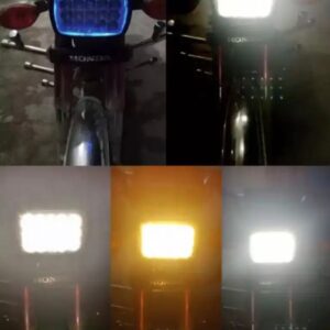 5 function led headlight 15 led white and Fog light high beam 15 led fog bike headlight for 70 & 125/All functions l