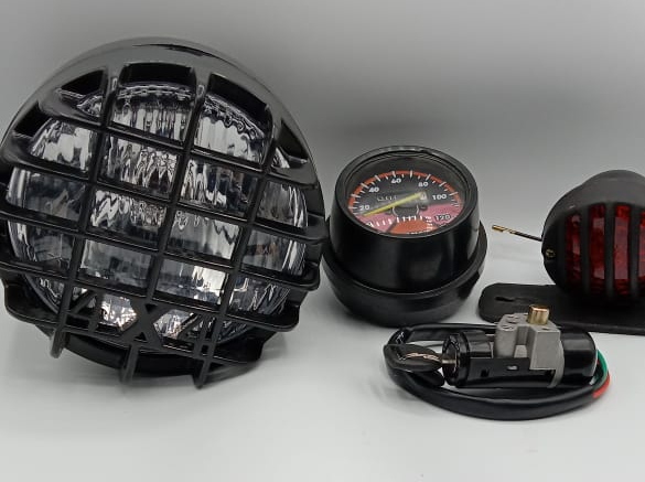 Cafe racer style package for motorcycle universal Head light Back light Meter Alter switch