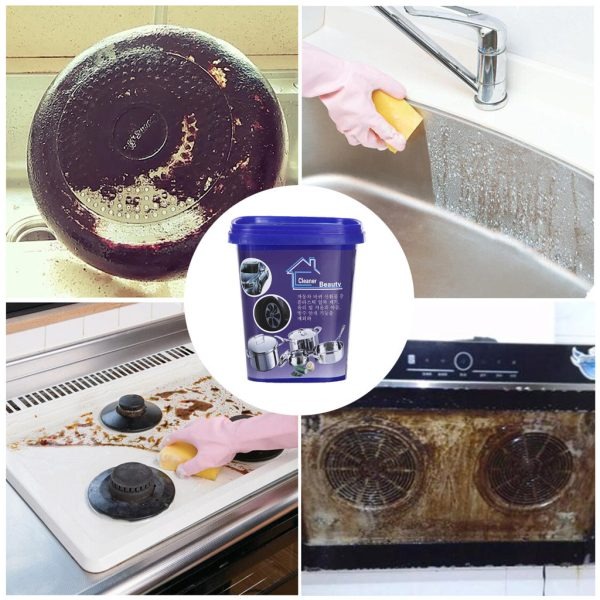 Powerful Stainless Steel Cookware Cleaning Paste Household Car Body Cleaner Washing Pot Bottom Scale Strong Cream Deterg