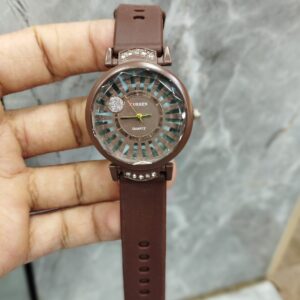 Curren Rubbar Belt Ladies Watch Model Diamond Round - Without Box