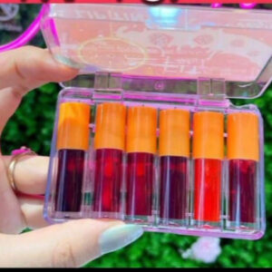 Pack of 6 Mini Lip Tints – Vibrant, Long-Lasting Color