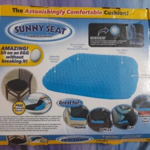 (With black cover) - Non Slip Egg Sitter Gel Seat Cushion Soft Sitting Support Pad Cushion for Car and Office Chair Seat