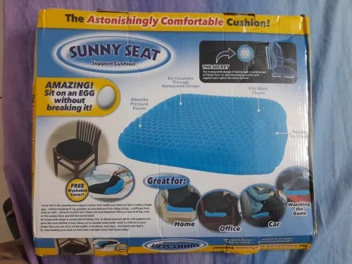 (With black cover) - Non Slip Egg Sitter Gel Seat Cushion Soft Sitting Support Pad Cushion for Car and Office Chair Seat