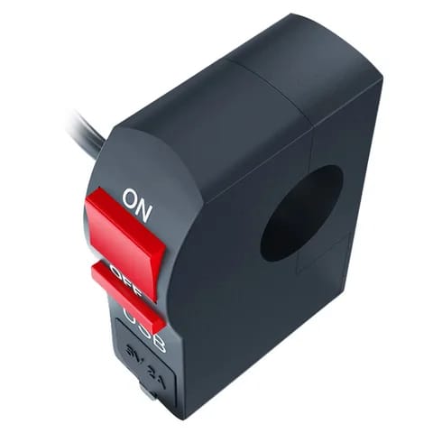 On/Off & USB port 2 Amp 5 V universal switch for bike, Extra external on off button. extra lights switch