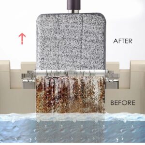 Pack of 2 Washable Durable Replacement Microfiber Pads Dust Push Mop Cloth for Flat Squeeze Mop 33X12CM
