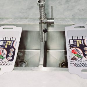 Kitchen Plastic Dish Drainer and Drying Rack Sink Basket for Washing Bowls Utensils Vegetables Fruits Storage Organizer