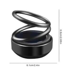 Car Solar Mounted Suspended Double Ring Ornaments, Aromatherapy Perfume, High-End Elegance, Car Interior Accessories (Ra