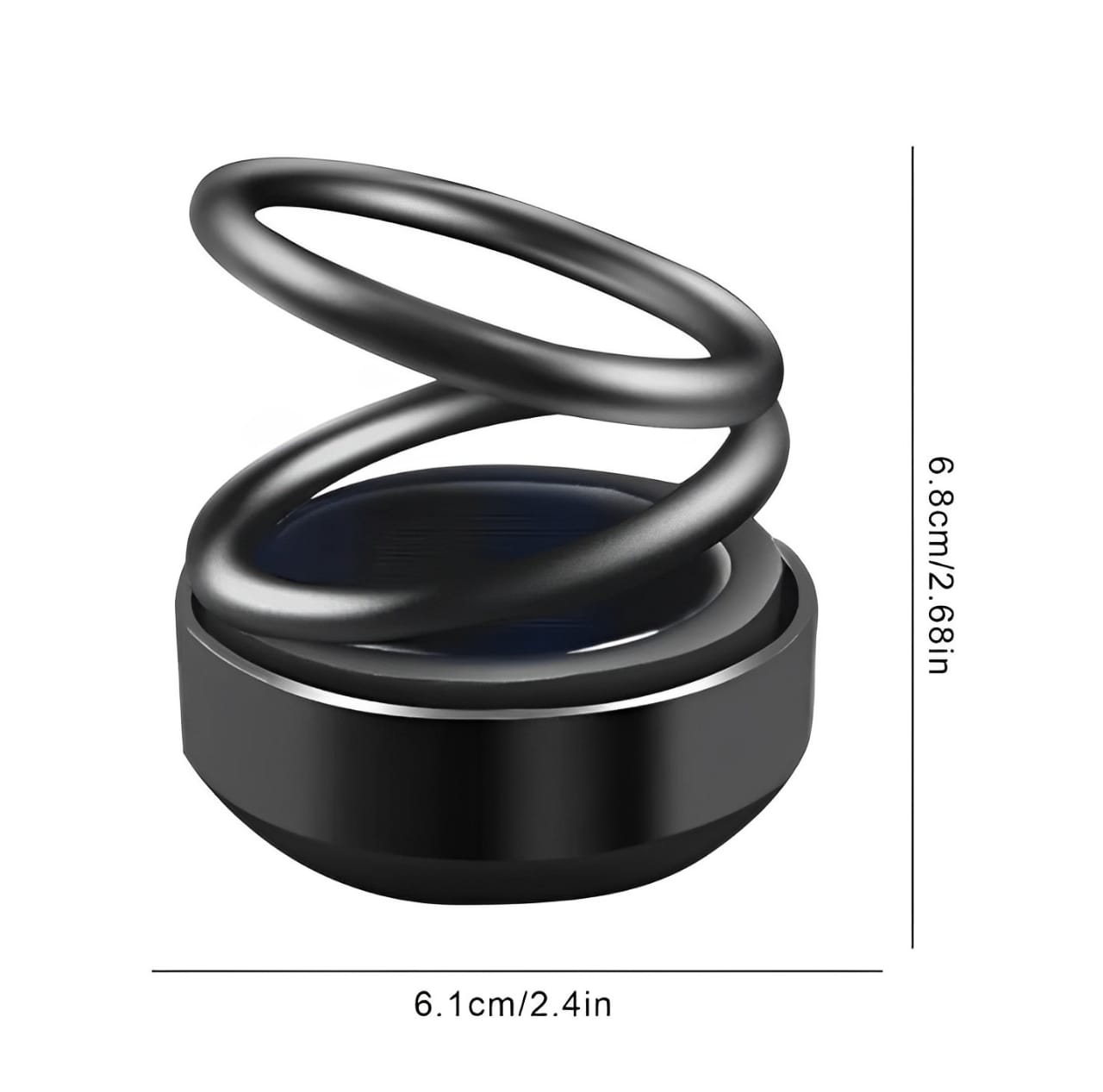 Car Solar Mounted Suspended Double Ring Ornaments, Aromatherapy Perfume, High-End Elegance, Car Interior Accessories (Ra
