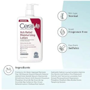 CeraVe Itch Relief Moisturizing Lotion with Pramoxine Hydrochloride for Dry Skin (237ml)