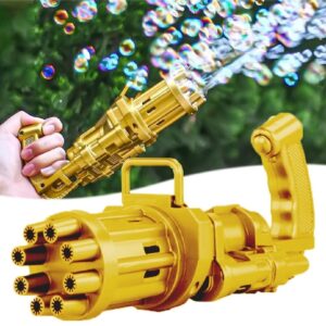 8 Hole Massive Bubble Gun_Gatling Bubble Machine 8 Hole Bubble Blower Automatic Bubble Maker Electric Bubble Gun (Random