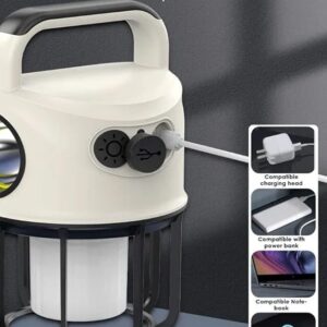Portable Camping Lights with 4 Lighting Modes, Torch Mode, USB Rechargeable Camping hiking Lantern with Hook, Waterproof