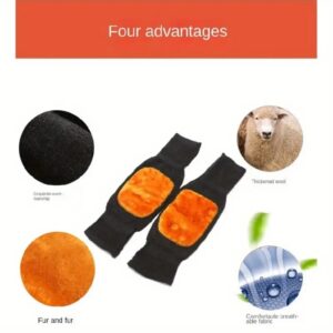 1 pair Knee Warmer Woolen Knee Cap for Men and Women (random design)