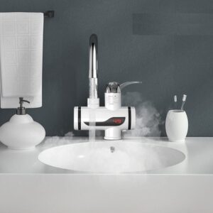 Hot Water Tap Instant Heating Electric Water Heater Faucet With Digital Display And Shower Head For Kitchen And Bathroom