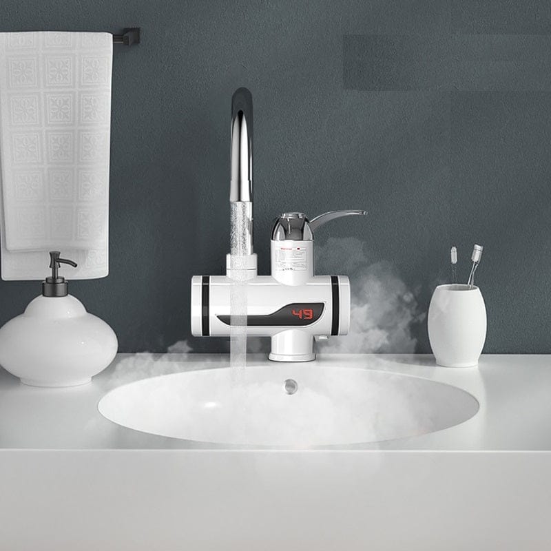 Hot Water Tap Instant Heating Electric Water Heater Faucet With Digital Display And Shower Head For Kitchen And Bathroom