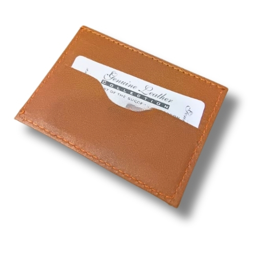 Slim Leather Card Case Wallet Minimalist Credit Card Holder Money Clip for Men & Women