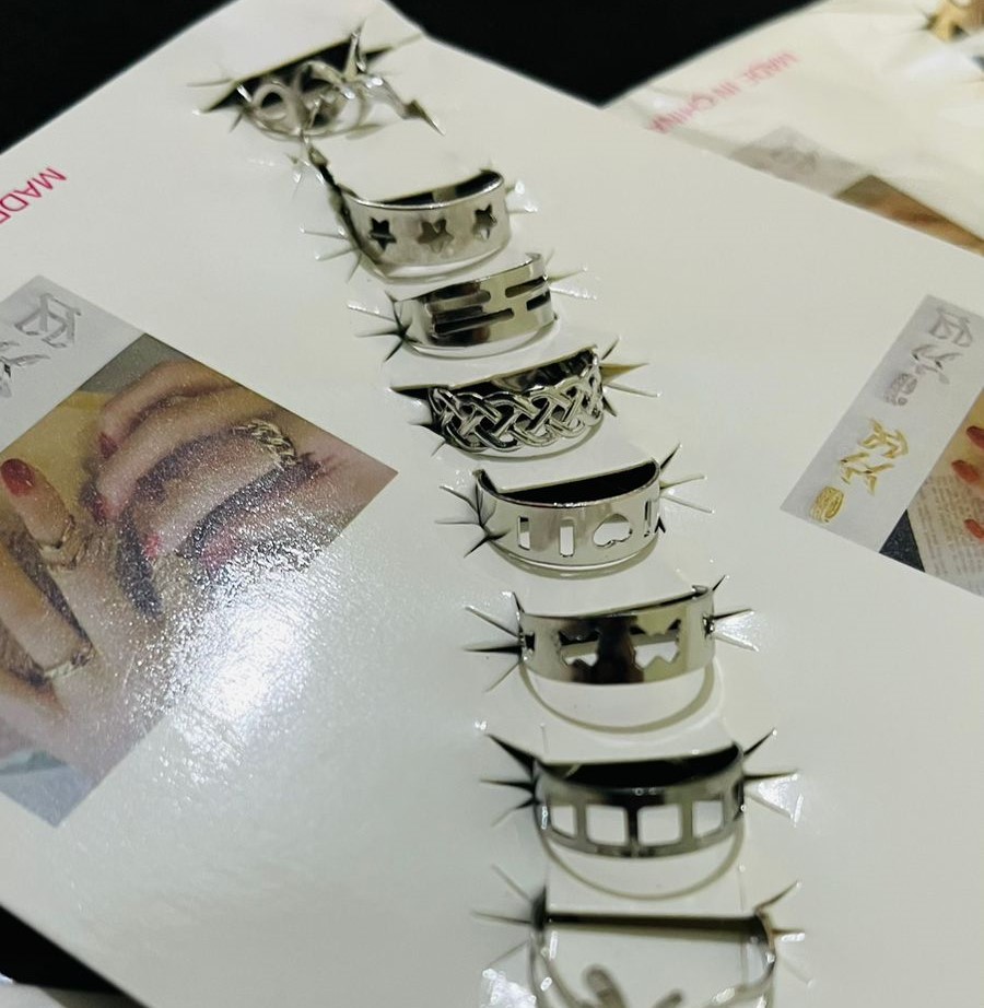 10 Pcs - Multi color ring set Fashion Jewelry for girls & women Gift
