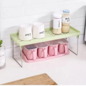 Folding Stack up shelf for spice jars Cabinet Shelves foldable Shelf Stand Spice Jars Rack Cupboard Storage Support Kitc