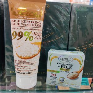 Kit 2 Pcs Deep Facial Cleanser And Repairer With Rice Extract Eliminates Fats And Impurities 150ML Yardlie Clarifying Hy