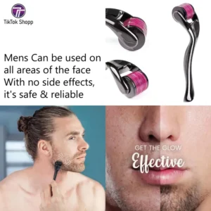 Derma Roller (0.5 size only) Titanium Micro Needles for Beard Growth and Hair Loss 0.5mm Smoothen Skin & Reduce Fine
